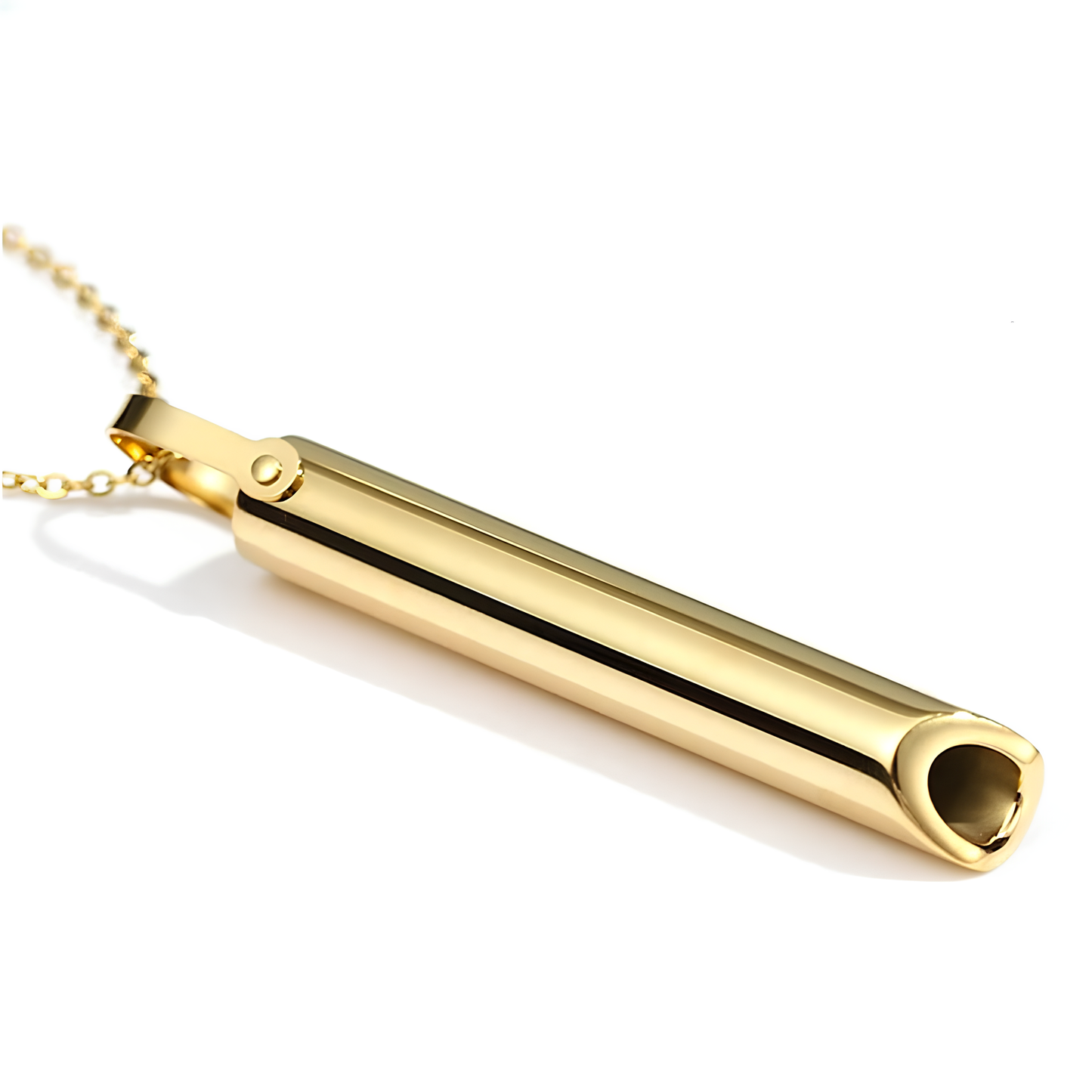 Gold Necklace designed for ceasing to smoke.