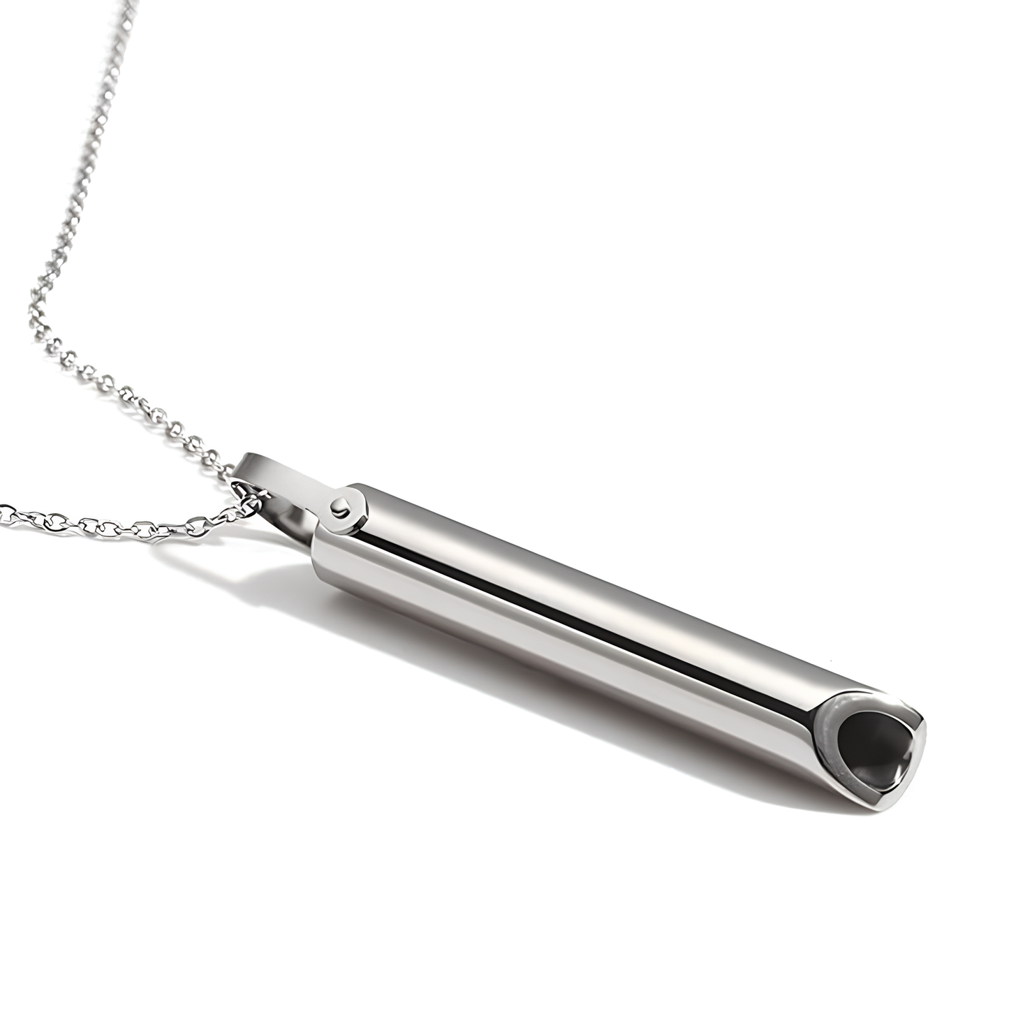 Silver Necklace designed for ceasing to smoke.